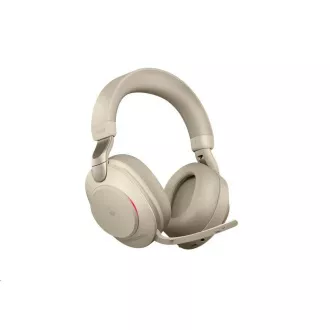 Jabra náhlavná súprava so stojanom Evolve2 85, Link 380c MS, stereo, béžová