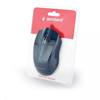 GEMBIRD myš MUS-3B-01, drôtová, optická, 1000 dpi, USB, čierna