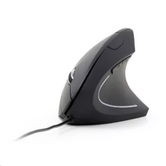 GEMBIRD myš MUS-ERGO-01, drôtová, optická, vertikálna, 1200-3200 dpi, USB, čierna GEMBIRD myš MUS-ERGO-01, drôtová, optická, vertikálna, 1200-3200 dpi, USB, čierna