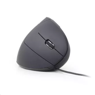 GEMBIRD myš MUS-ERGO-01, drôtová, optická, vertikálna, 1200-3200 dpi, USB, čierna