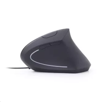 GEMBIRD myš MUS-ERGO-01, drôtová, optická, vertikálna, 1200-3200 dpi, USB, čierna GEMBIRD myš MUS-ERGO-01, drôtová, optická, vertikálna, 1200-3200 dpi, USB, čierna