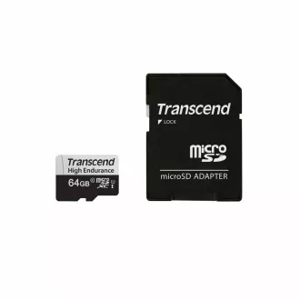 TRANSCEND MicroSDXC karta 64GB 350V, High Endurance TRANSCEND MicroSDXC karta 64GB 350V, High Endurance