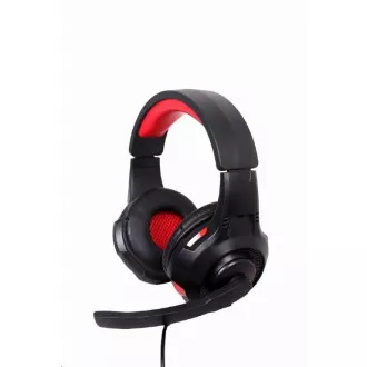 GEMBIRD slúchadlá s mikrofónom GHS-U-5.1-01, gaming, 5.1 surround, čierno-červená, USB