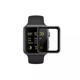 COTEetCI 4D sklo s celoplošným lepením s čiernym lemom pre Apple watch 38 mm