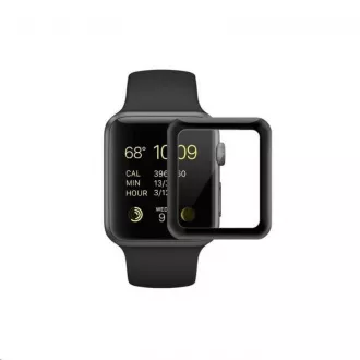 COTEetCI 4D sklo s celoplošným lepením s čiernym lemom pre Apple watch 42 mm