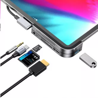 Baseus multifunkčný HUB pre iPad Pre USB-C, šedá Baseus multifunkčný HUB pre iPad Pre USB-C, šedá
