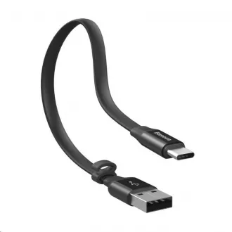 Baseus Nimble Series plochý nabíjací / dátový kábel USB-C 23cm, čierna