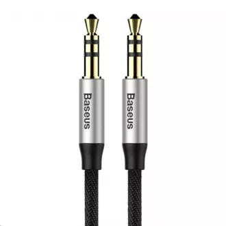 Baseus Yiven Series audio kábel 3, 5mm Jack 0, 5m, strieborná-čierna