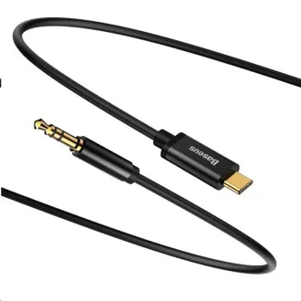 Baseus Yiven Series audio kábel USB-C/3, 5mm Jack 1, 2m, čierna