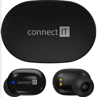 CONNECT IT True Wireless SensorTouch slúchadlá do uší s mikrofónom, čierna