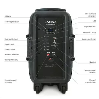LAMAX PartyBoomBox500 - prenosný reproduktor