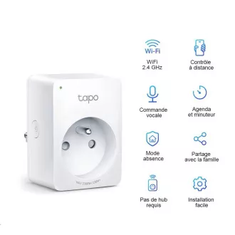 TP-Link Tapo P100 (2-pack) múdra WiFi mini zásuvka (2300W, 10A, 2, 4 GHz, BT)