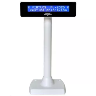 Virtuos zákaznícky displej Virtuos FL-2025MB 2x20, USB, biely