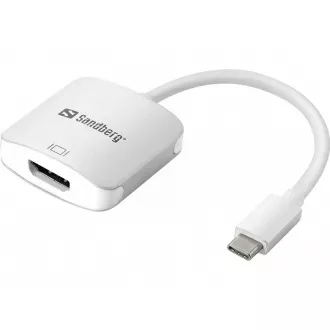 Sandberg redukcia USB-C -> HDMI, podpora 4K, strieborná