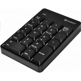 Sandberg bezdrôtová numerická klávesnica NumPad 2, čierna