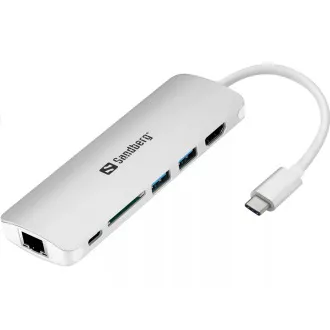 Sandberg dokovacia stanica, USB-C, 6 rôznych konektorov Sandberg dokovacia stanica, USB-C, 6 rôznych konektorov