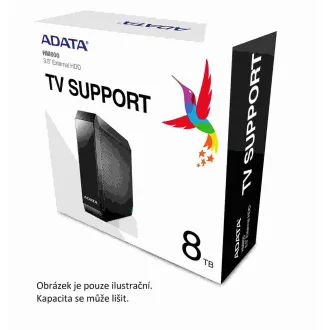 ADATA Externý HDD 4TB 3.5" USB 3.2 HM800, TV Support, AES Encryption, čierny