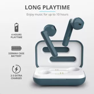 TRUST slúchadlá Primo Touch Bluetooth Wireless Earphones - blue