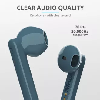 TRUST slúchadlá Primo Touch Bluetooth Wireless Earphones - blue