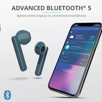 TRUST slúchadlá Primo Touch Bluetooth Wireless Earphones - blue