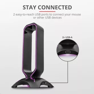 TRUST stojan na slúchadlá GXT 265 Cintar RGB Headset Stand