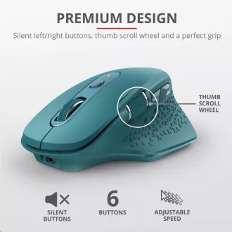 TRUST bezdrôtová Myš Ozaa Rechargeable Wireless Mouse - blue TRUST bezdrôtová Myš Ozaa Rechargeable Wireless Mouse - blue