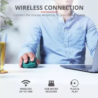 TRUST bezdrôtová Myš Ozaa Rechargeable Wireless Mouse - blue TRUST bezdrôtová Myš Ozaa Rechargeable Wireless Mouse - blue