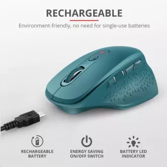 TRUST bezdrôtová Myš Ozaa Rechargeable Wireless Mouse - blue TRUST bezdrôtová Myš Ozaa Rechargeable Wireless Mouse - blue