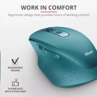 TRUST bezdrôtová Myš Ozaa Rechargeable Wireless Mouse - blue TRUST bezdrôtová Myš Ozaa Rechargeable Wireless Mouse - blue