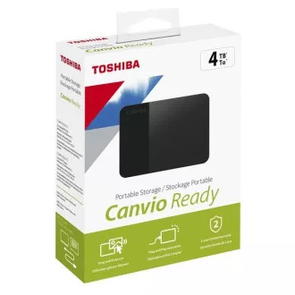TOSHIBA Externý HDD CANVIO READY (NEW) 4TB, USB 3.2 Gen 1, čierna / black TOSHIBA Externý HDD CANVIO READY (NEW) 4TB, USB 3.2 Gen 1, čierna / black