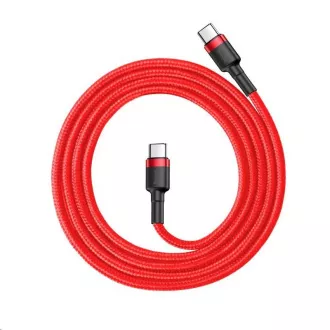 Baseus Cafule Series nabíjací / dátový kábel USB-C na USB-C PD2.0 60W Flash 1m, červená Baseus Cafule Series nabíjací / dátový kábel USB-C na USB-C PD2.0 60W Flash 1m, červená