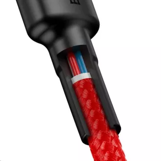 Baseus Cafule Series nabíjací / dátový kábel USB-C na USB-C PD2.0 60W Flash 1m, červená