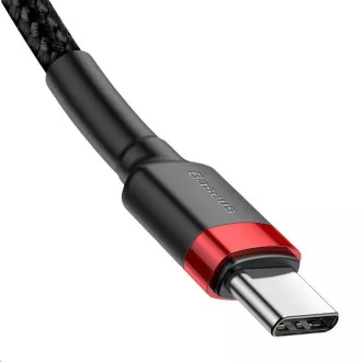 Baseus Cafule Series nabíjací / dátový kábel USB-C na USB-C PD2.0 60W Flash 1m, červená-čier
