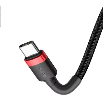 Baseus Cafule Series nabíjací / dátový kábel USB-C na USB-C PD2.0 60W Flash 1m, červená-čier