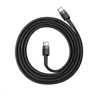 Baseus Cafule Series nabíjací / dátový kábel USB-C na USB-C PD2.0 60W Flash 1m, šedá-čierna