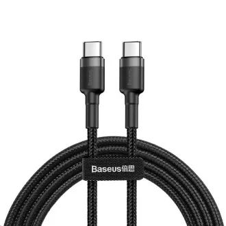 Baseus Cafule Series nabíjací / dátový kábel USB-C na USB-C PD2.0 60W Flash 2m, šedá-čierna Baseus Cafule Series nabíjací / dátový kábel USB-C na USB-C PD2.0 60W Flash 2m, šedá-čierna