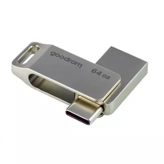 GOODRAM Flash Disk 64GB ODA3, USB 3.2, strieborná