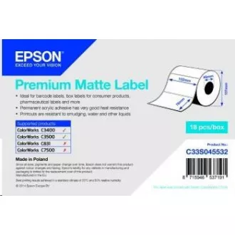 Epson label roll, normal papier, 102x76mm