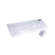 C-TECH klávesnica s myšou WLKMC-01, USB, biela, wireless, CZ+SK
