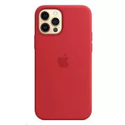 APPLE iPhone 12/12 Pre Silicone Case with MagSafe - (PRODUCT) Red