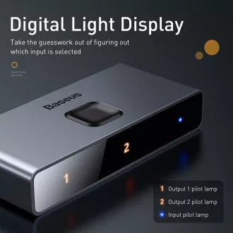 Baseus Matrix HDMI Splitter 2v1/1v2 sivá