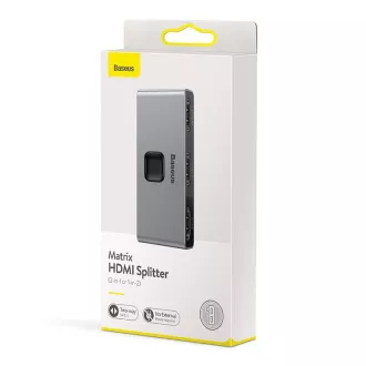 Baseus Matrix HDMI Splitter 2v1/1v2 sivá