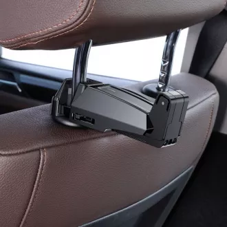 Držiak na mobil Baseus Back Seat Headrest Phone Bracket Holder - čierny Držiak na mobil Baseus Back Seat Headrest Phone Bracket Holder - čierny