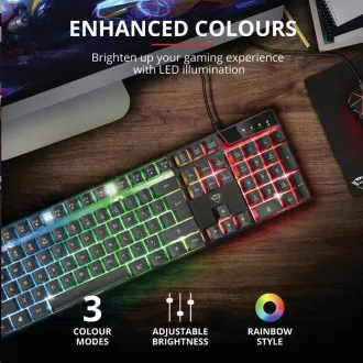 TRUST herná klávesnica GXT 835 Azor Illuminated Gaming Keyboard SK/SK TRUST herná klávesnica GXT 835 Azor Illuminated Gaming Keyboard SK/SK