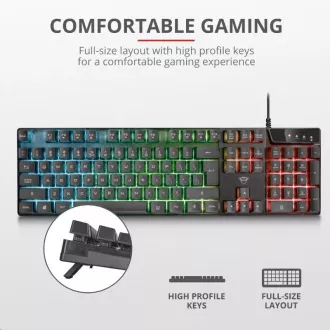 TRUST herná klávesnica GXT 835 Azor Illuminated Gaming Keyboard SK/SK TRUST herná klávesnica GXT 835 Azor Illuminated Gaming Keyboard SK/SK