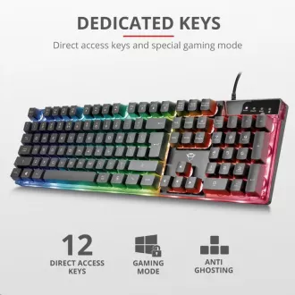 TRUST herná klávesnica GXT 835 Azor Illuminated Gaming Keyboard SK/SK TRUST herná klávesnica GXT 835 Azor Illuminated Gaming Keyboard SK/SK