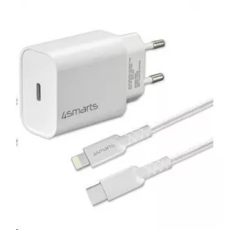 4smarts rýchlonabíjačka do siete VoltPlug 20W PD s USB-C -> Lightning MFi káblom 1, 5m, biela 4smarts rýchlonabíjačka do siete VoltPlug 20W PD s USB-C -> Lightning MFi káblom 1, 5m, biela