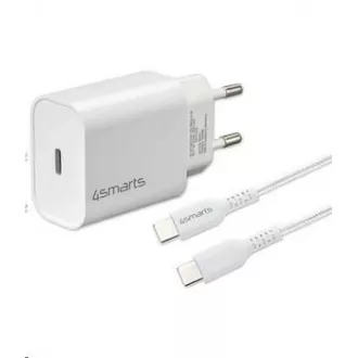 4smarts rýchlonabíjačka do siete VoltPlug 20W PD s USB-C -> USB-C káblom 1, 5m, biela 4smarts rýchlonabíjačka do siete VoltPlug 20W PD s USB-C -> USB-C káblom 1, 5m, biela