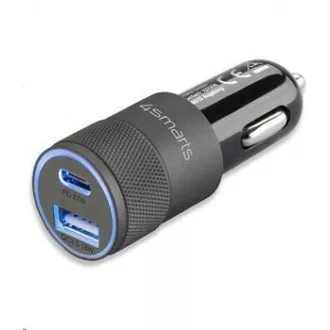 4smarts rýchlonabíjačka do auta Rapid+ 27W USB -> USB-C, čierna 4smarts rýchlonabíjačka do auta Rapid+ 27W USB -> USB-C, čierna