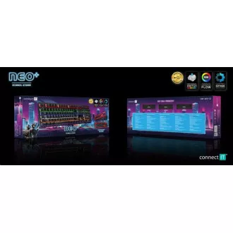 CONNECT IT Herná klávesnica NEO+, LED podsvietenie, USB, CZ+SK verzia CONNECT IT Herná klávesnica NEO+, LED podsvietenie, USB, CZ+SK verzia